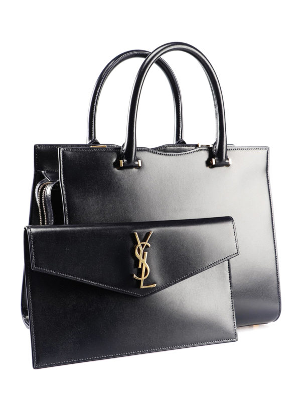 ysl uptown leather satchel