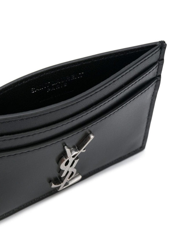 ysl card holder smooth leather