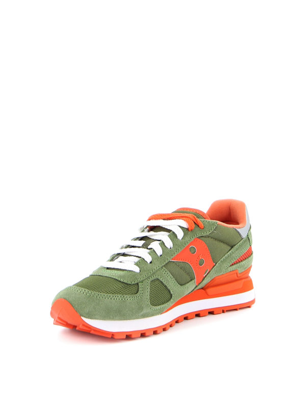 green saucony trainers