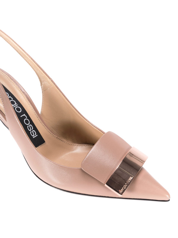 sr1 bright skin leather slingbacks