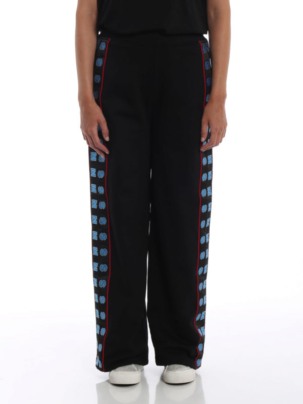 logo bands cotton tracksuit bottoms 