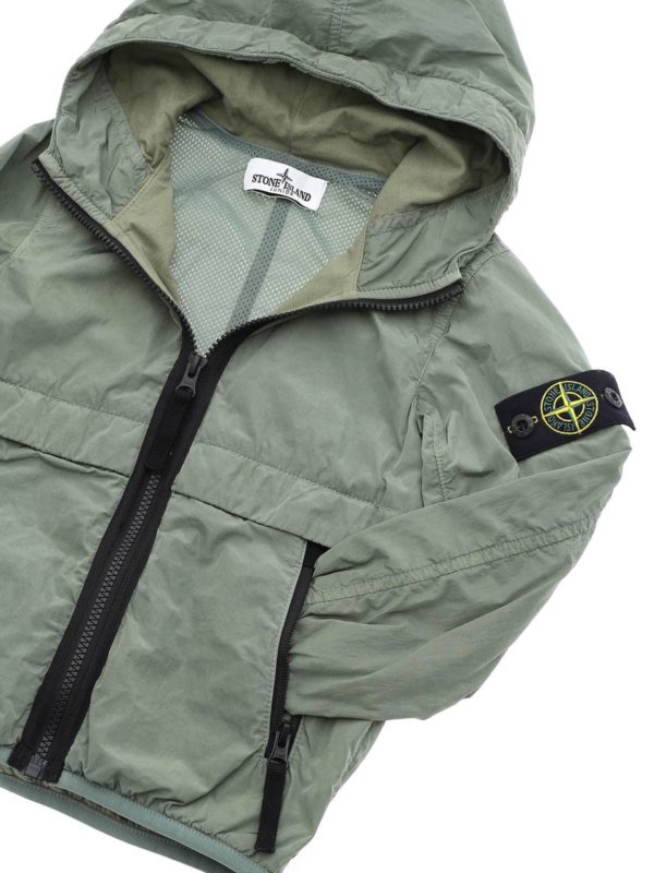 stone island green parka