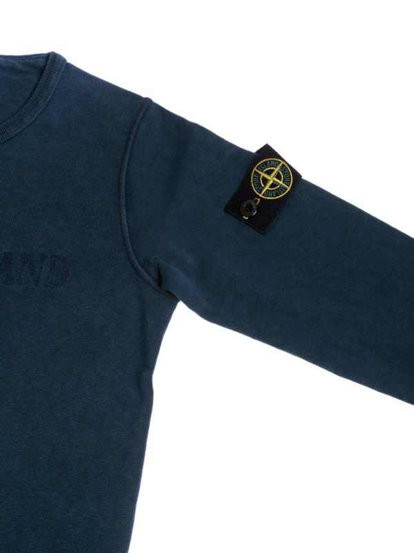 stone island marine blue sweatshirt