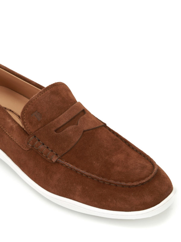 راحتی Tod'S - Brown suede loafers 