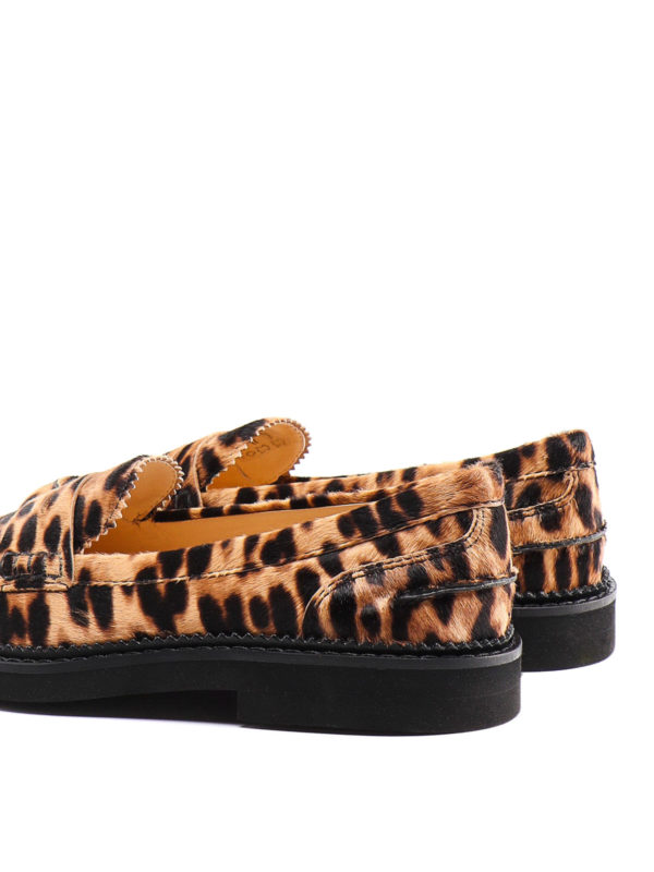 leopard calf hair loafers