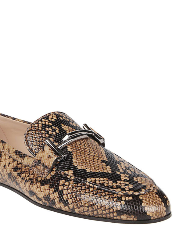 Tod's snakeskin loafers Clearance