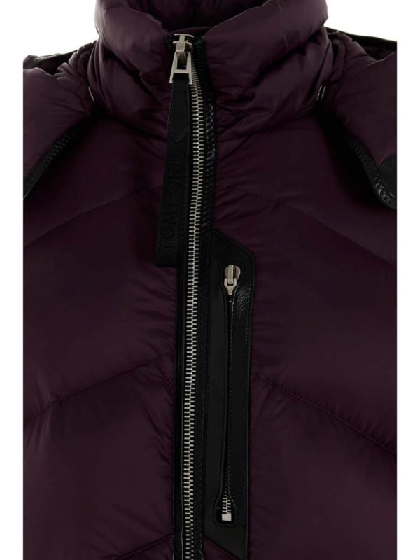Tom Ford - Hooded down jacket in purple - padded coats - TFO508BV060P07