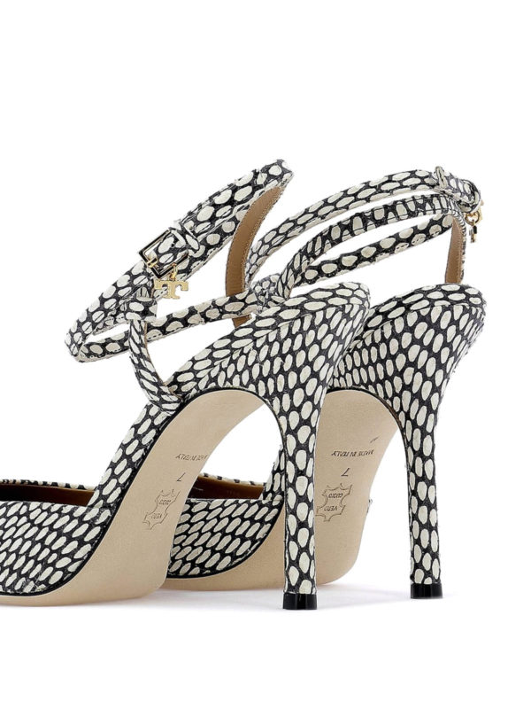 مجلسی پاشنه 3 سانتی Tory Burch - Penelope ankle strap snake print pumps -  53290014