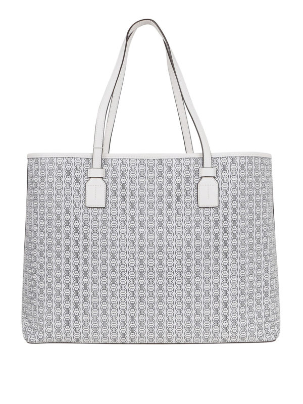 gemini link coated canvas tote tory burch