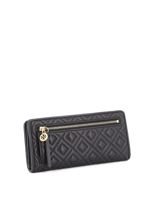 tory burch fleming slim quilted leather wallet