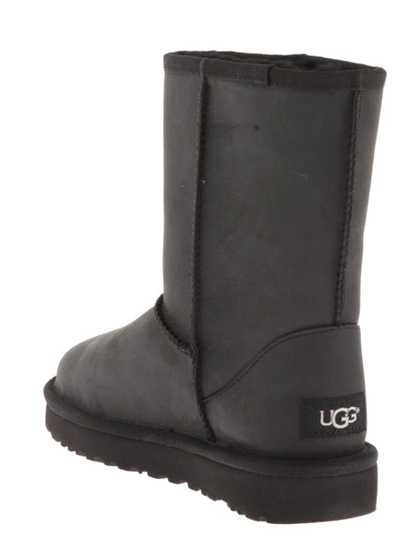 short black leather uggs