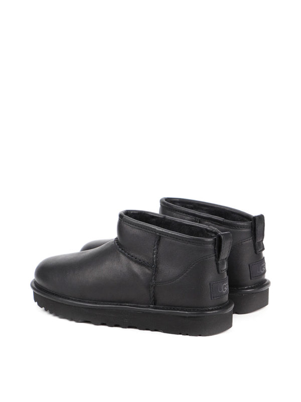 ugg classic ultra mini black leather