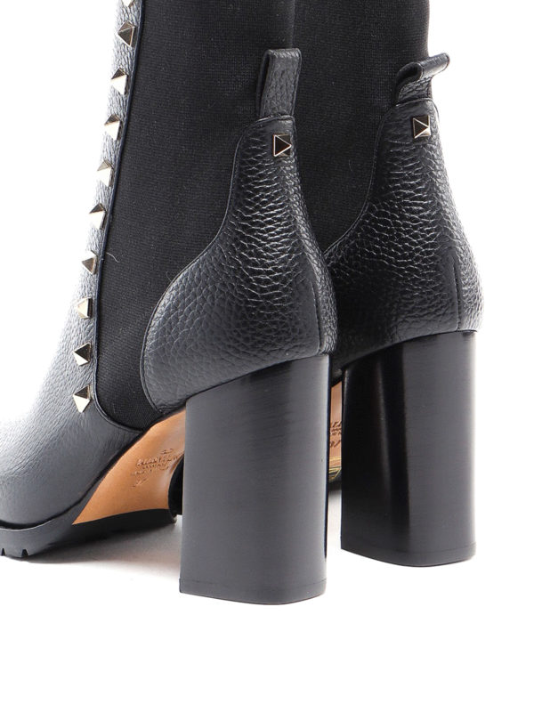 leather studded boots