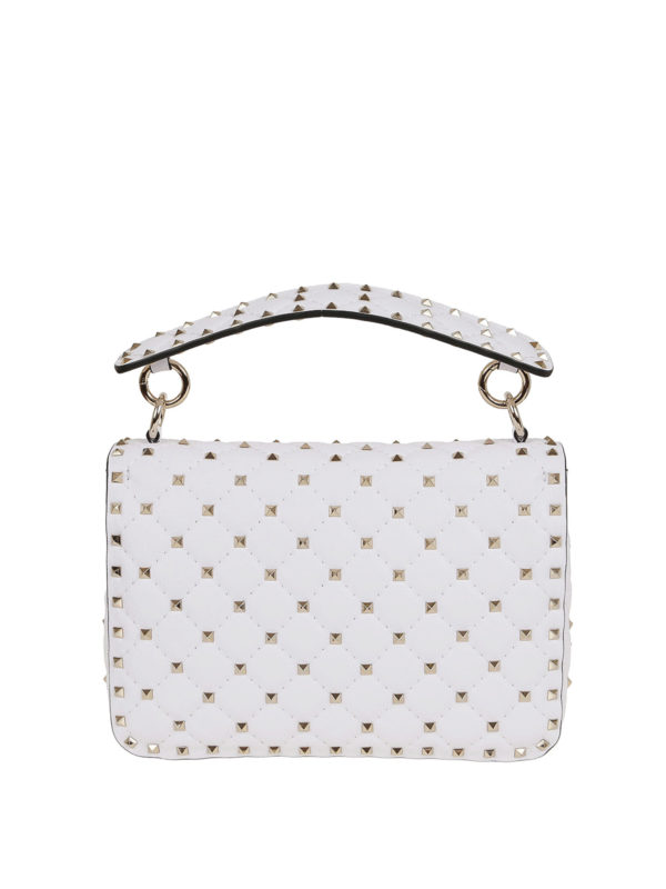 Valentino Garavani Spring Summer 2021 spike medium bag in white -  UW2B0122NAP 001