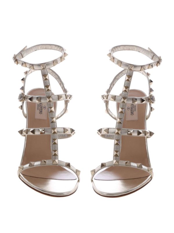 silver rockstud sandals