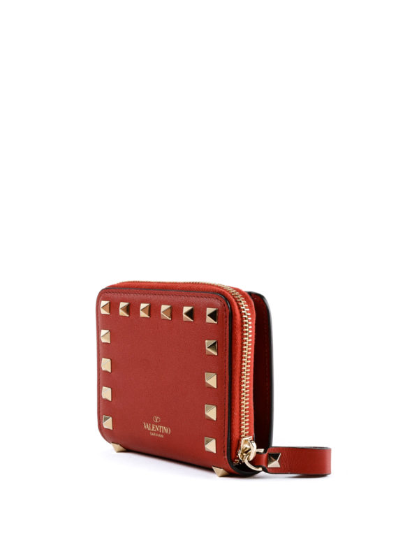 valentino garavani rockstud leather french wallet