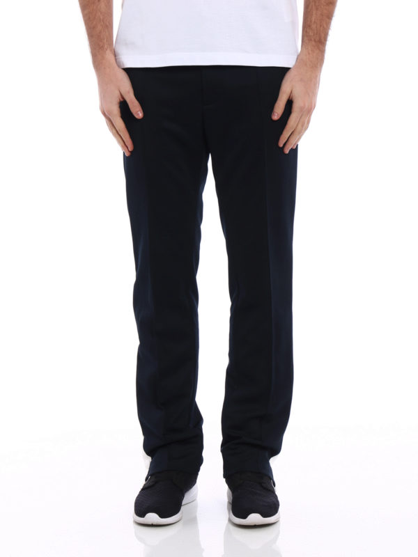 White band cotton blend track pants 