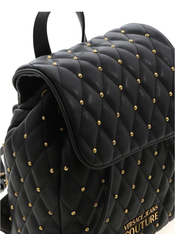 Versace Jeans Couture Studs backpack in black backpacks