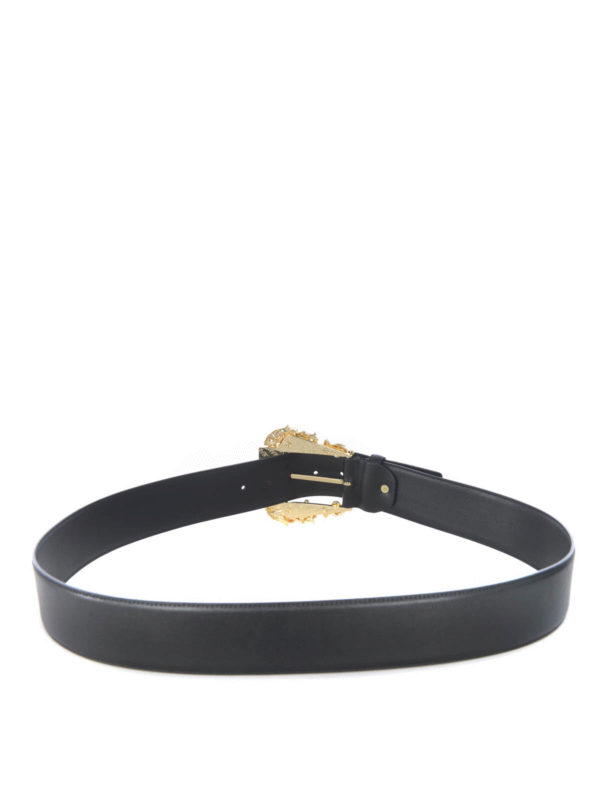 iKRIX Versace Jeans Couture: belts - Baroque buckle leather belt