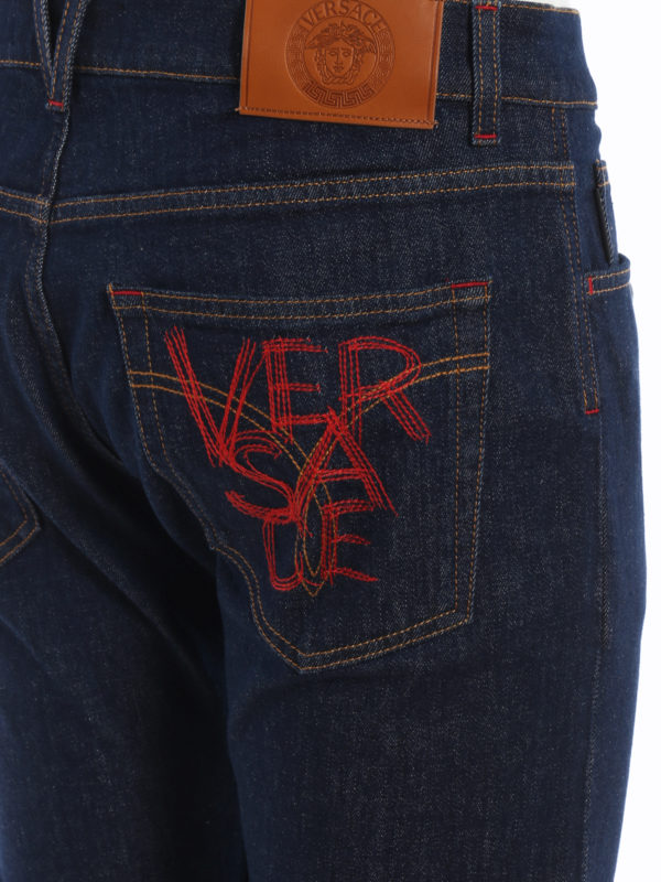 راسته Versace - Denim jeans with logo 