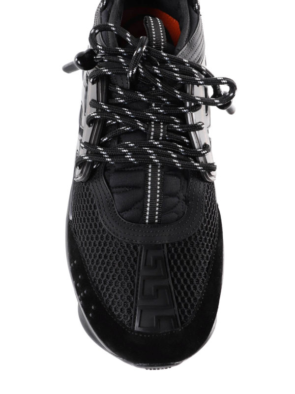 versace trainers chain reaction black