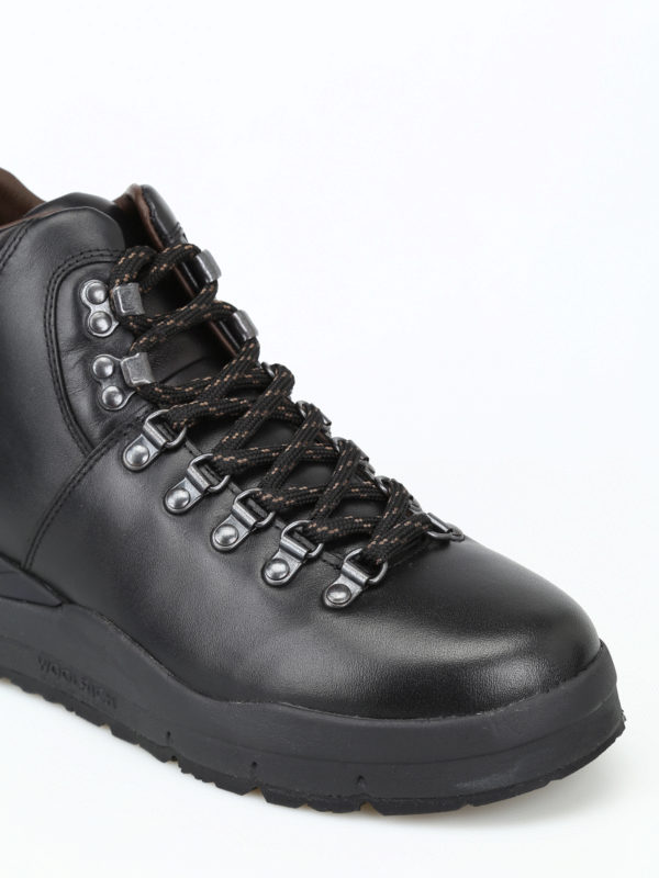 leather hiker ankle boots