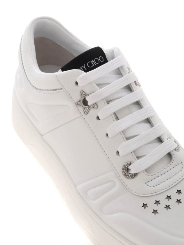 jimmy choo white hawaii trainers