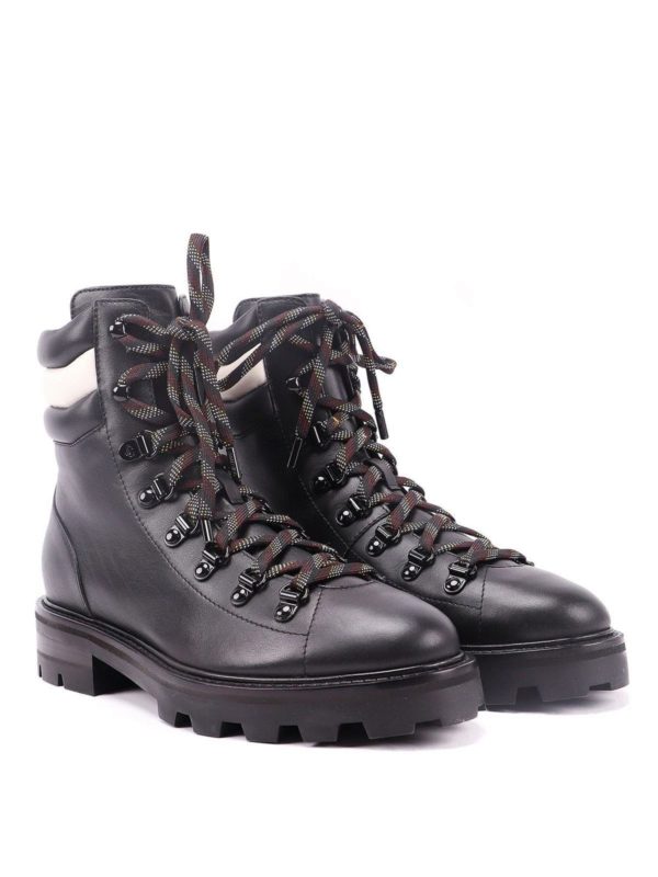 black hiker ankle boots