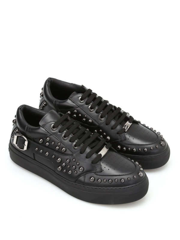 studded leather sneakers