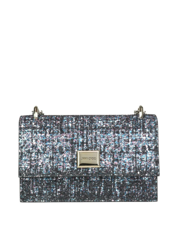 Shoulder bags Jimmy Choo Leni glittered mini crossbody bag