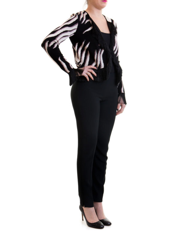 Zebra-striped cardigan 