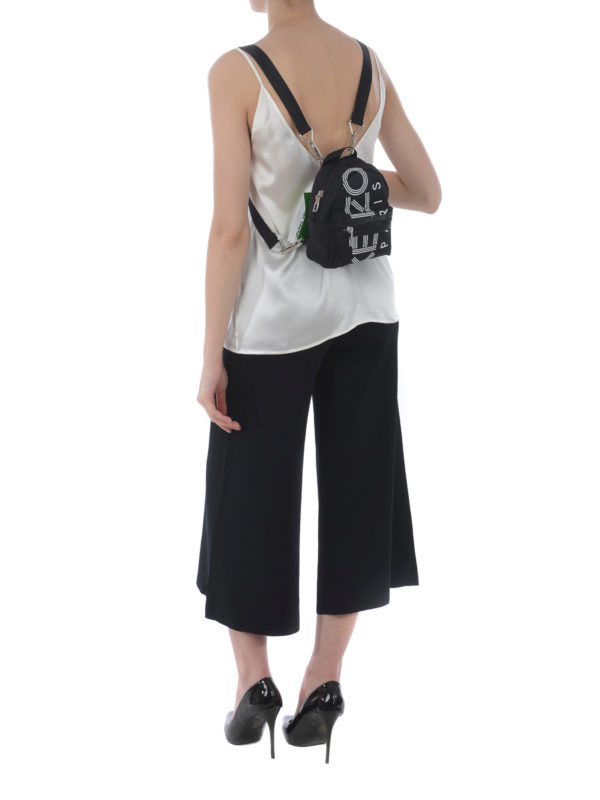 black nylon mini backpack