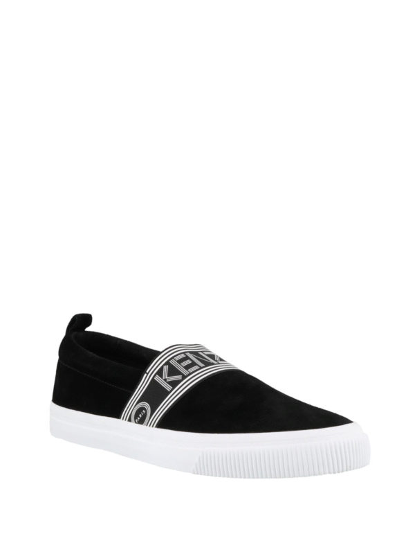 Kenzo elasticated band suede slip-ons 