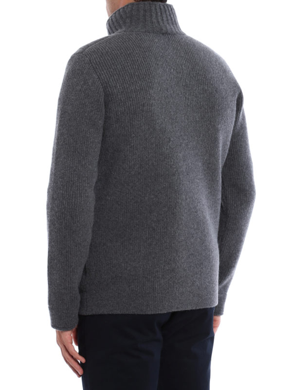 Knitted wool jacket with inner vest 