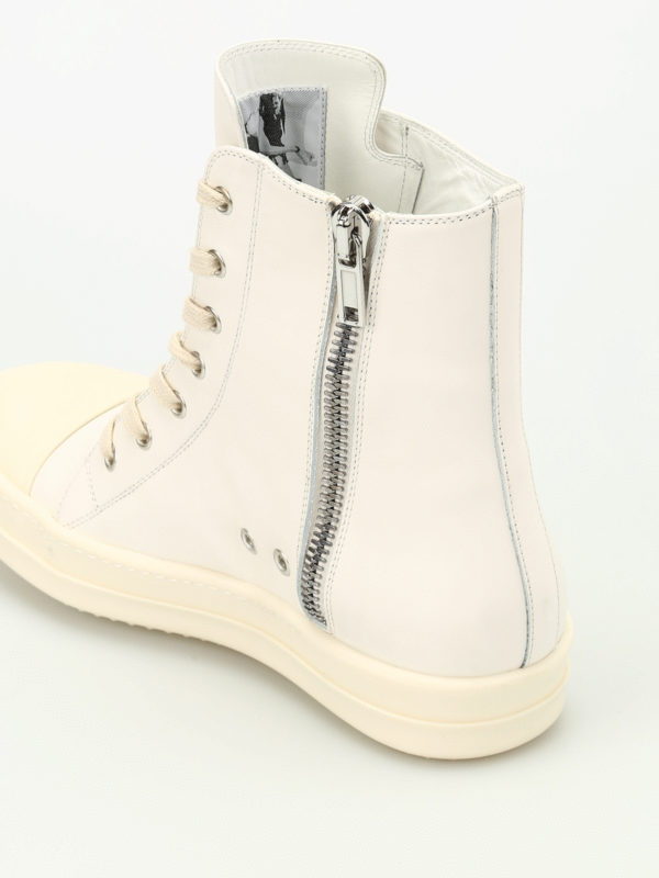 rick owens leather high top