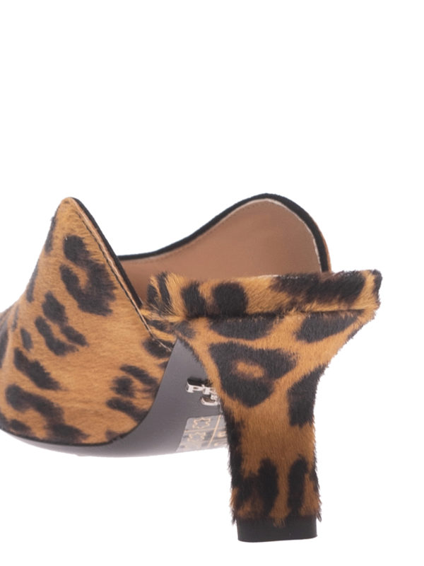 prada leopard mules