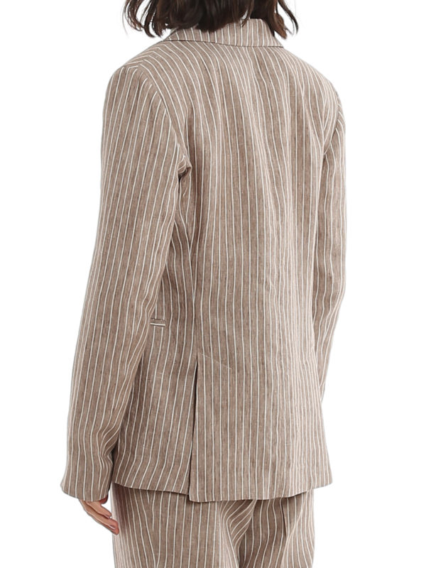linen stripe blazer