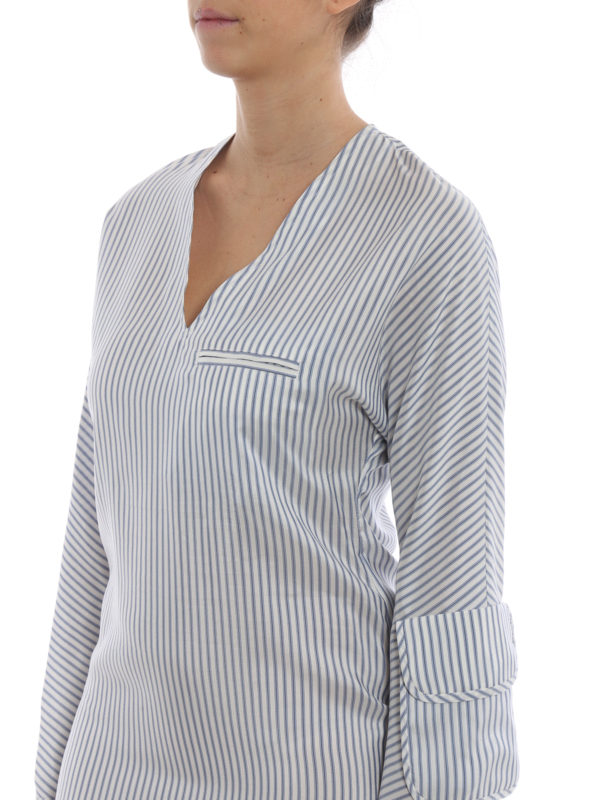 میدی Loewe - Striped silk tunic dress 