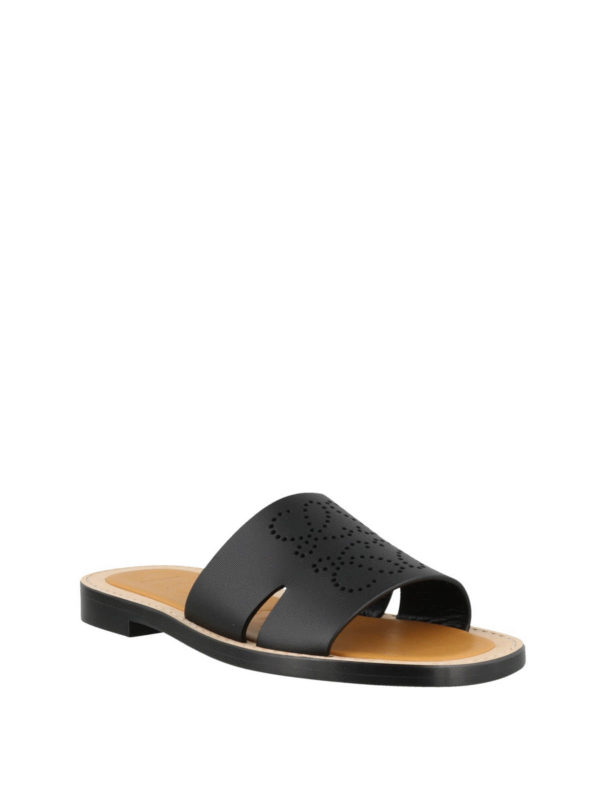 Loewe - Anagram leather sandals - sandals - 453108601100 | iKRIX.com