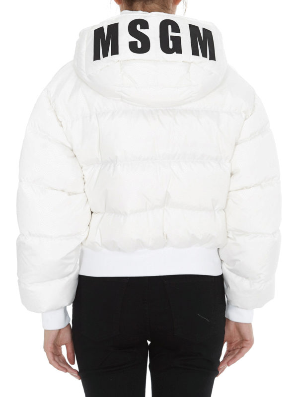 Padded jackets M.S.G.M. - Logo hood 