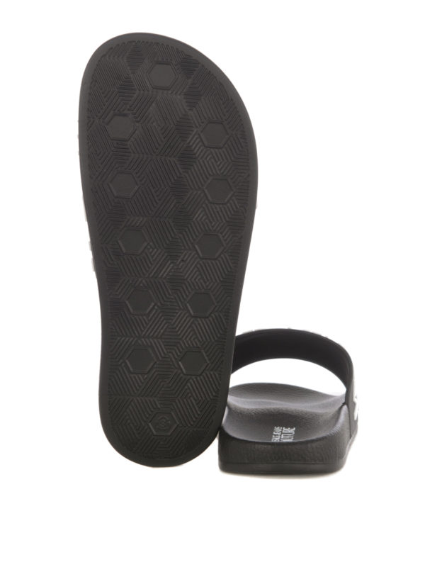 Flip flops Versace Jeans Couture - Logo lettering rubber sliders - E0VVBSQ171352M60