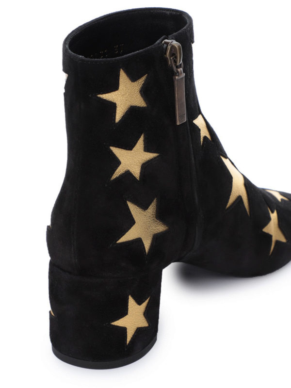 patterned ankle boots