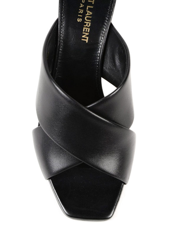 Sandals Saint Laurent - Loulou 70 leather sandals - 472035AKPVV1000