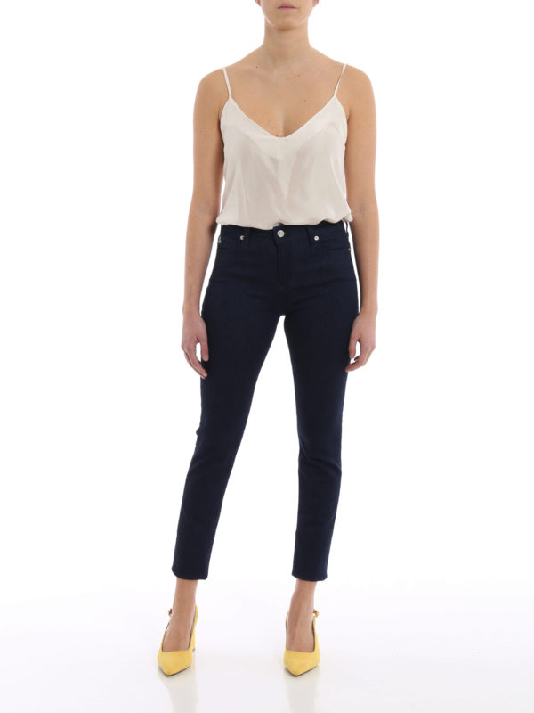 Stretch indigo denim skinny jeans 