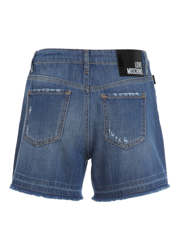 شلوارک Love Moschino - Denim shorts 