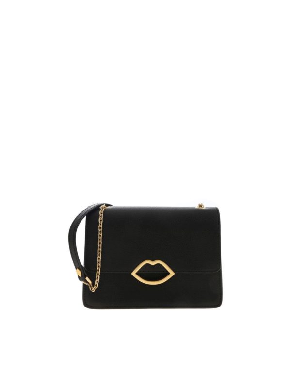 lulu guinness black cross body bag