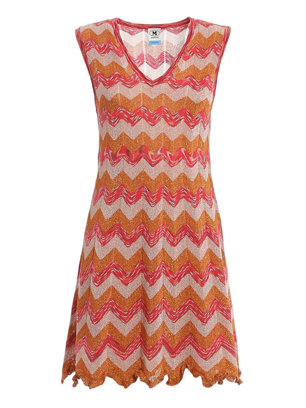 M Missoni - Chevron lurex-knit dress 