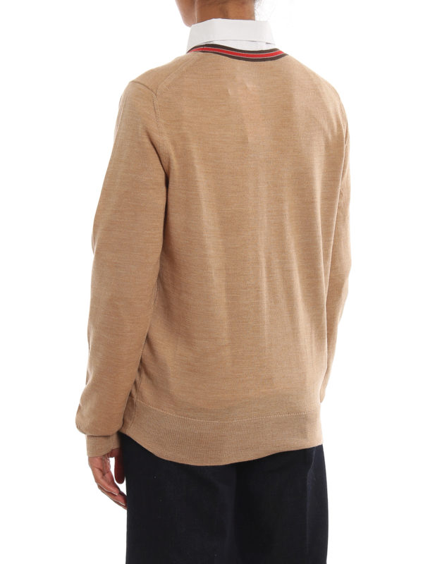 Madeline color-block wool cardigan 