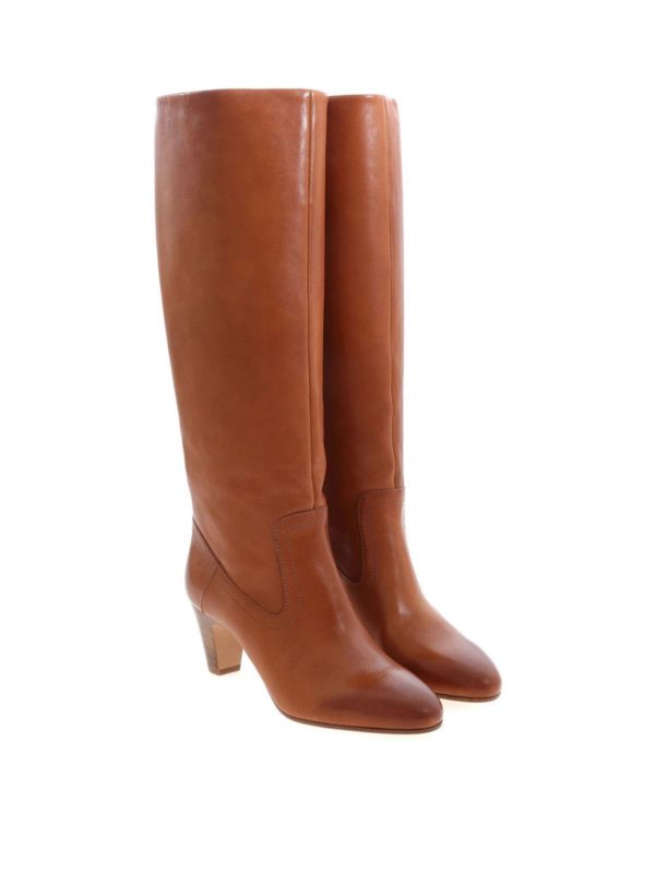 mid calf camel colored boots