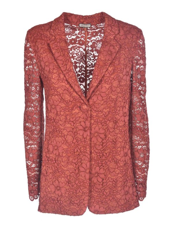 red lace jacket womens